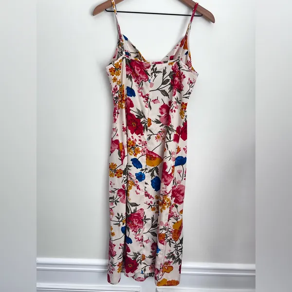 RIHOAS The Cowl Neck floral peony Midi Dress lightweight flowy M - Image 5
