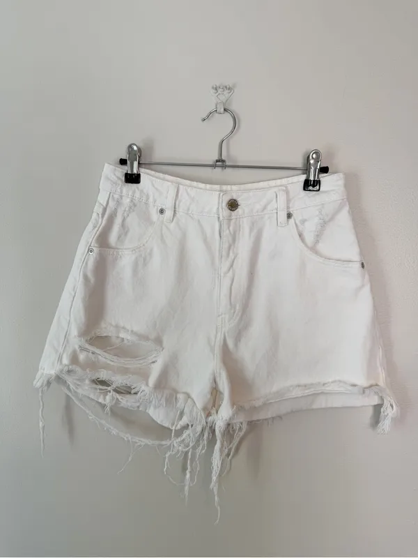 Rollas Duster Jean Shorts Layla White 27 - Image 2