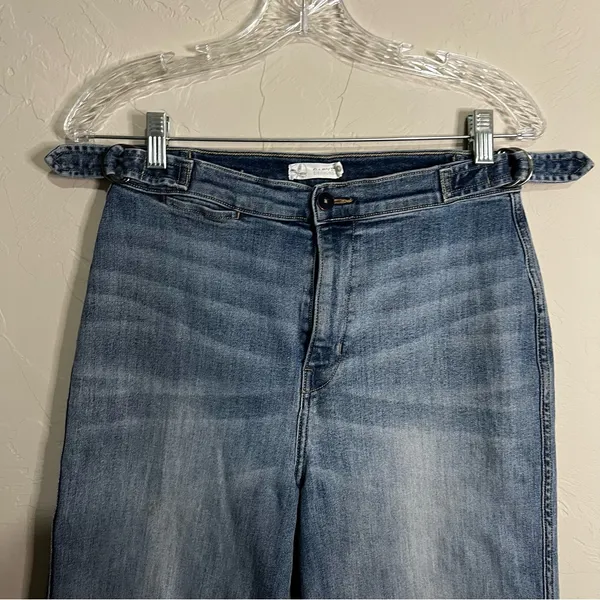 Carve Designs‎ Portland Wide Leg Crop Side Buckles Organic Cotton Denim Jeans - Image 3