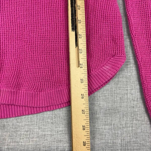 Lauren Ralph Lauren Sweater Womens M Pink Cowl Neck Waffle Knit Pullover - Image 4