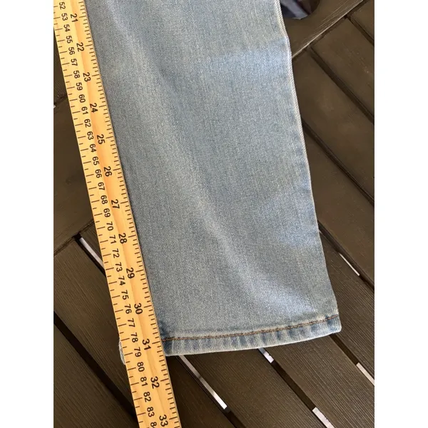Old Navy Wow Straight Jeans 8 Tall Light‎ Wash High Rise Denim - Image 7