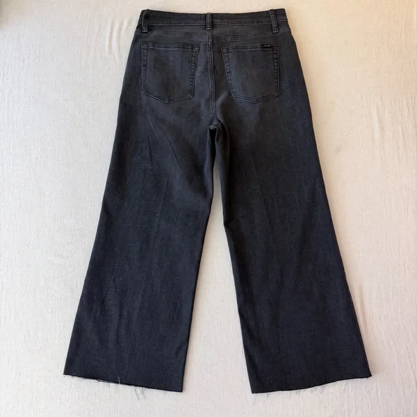 Joe's Jeans Persephone Wide Leg Ankle Jeans 31 Black Raw Hem 90s Minimalist - Image 3