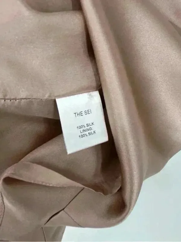 The Sei Silk One Shoulder Draped Mini Dress Pink 6 - Image 4