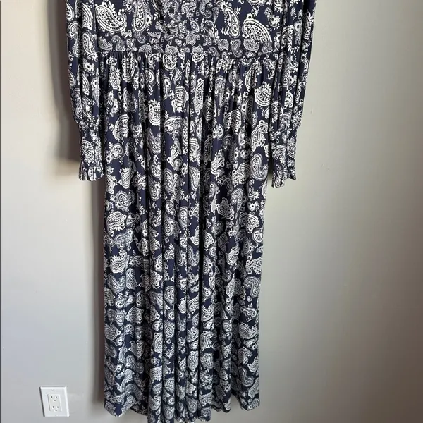 BODEN Ruffle Jersey Maxi Dress 8 Blue - Image 6