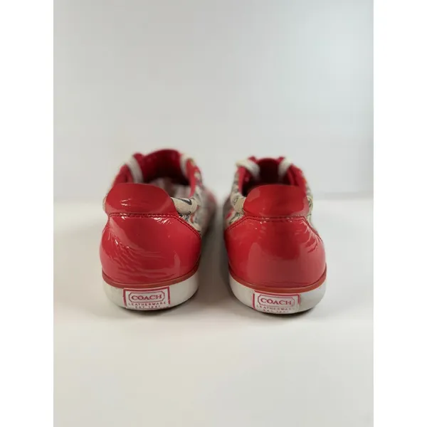 Coach Women Shoes Pink Barrett Poppy Low Top Sneaker Fashion Streetwear US 9.5 B - Image 4