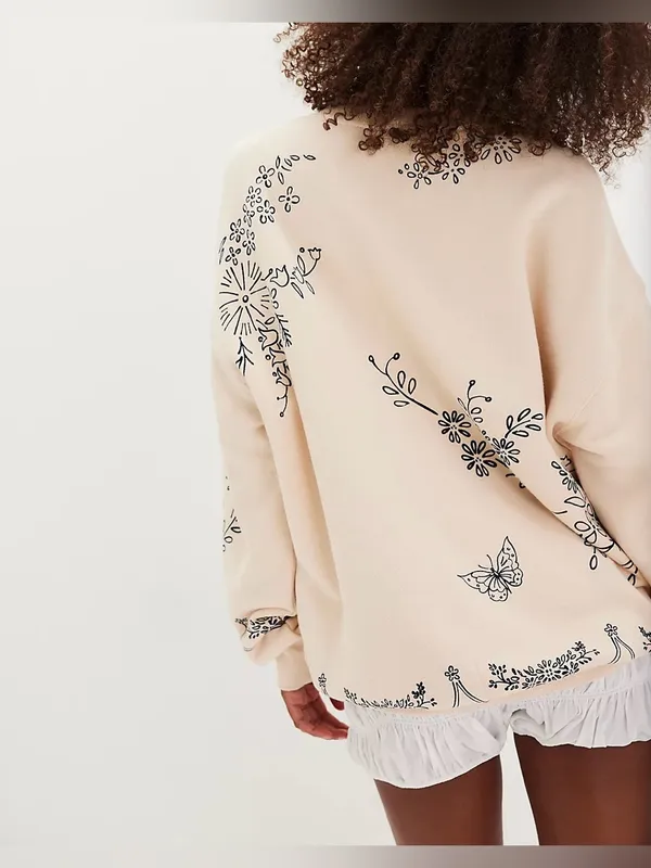 NWOT Free People Jo Pullover - milk tea combo - small - SOLD OUT / RARE - Image 5