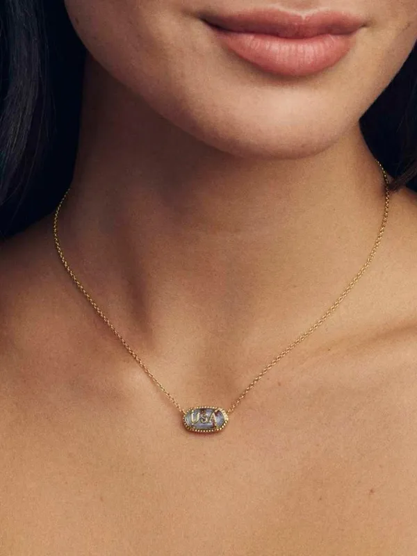 Kendra Scott Elisa USA Gold Short Pendant Necklace - Image 7