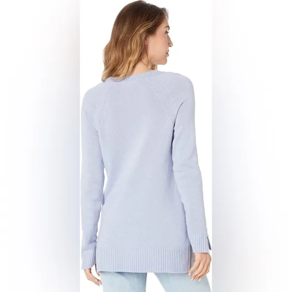NWT Splendid Hedda Slash Neck Long Sleeve V Neck Sweater Frosty Blue Size M - Image 2