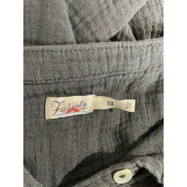 Faherty Top Women's XL Short Sleeve Dream Cotton Organic Gauze Desmond - Image 4