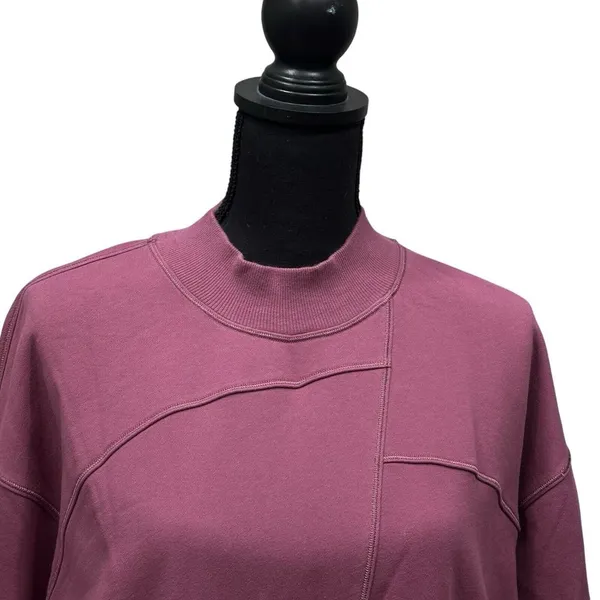 Lululemon Broken‎ Beats Sweatshirt Sweater Dress Size Medium Plumful Mauve - Image 2