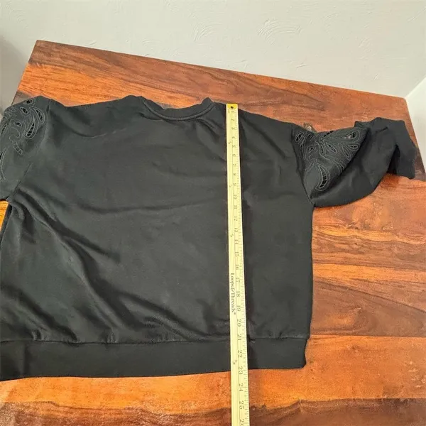 GAP‎ Women's XL Black Crewneck Pullover Sweatshirt - Image 8