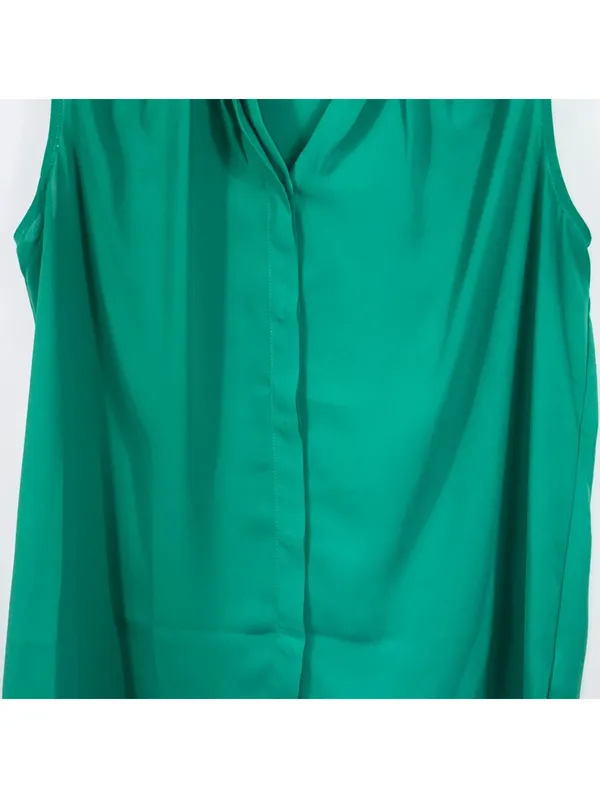 Collective Concepts Green Sleeveless Blouse Medium - Image 3