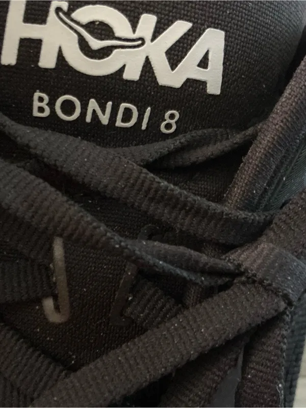 Hoka one Bondi 8 women’s running shoes size 9 black and white - Image 9