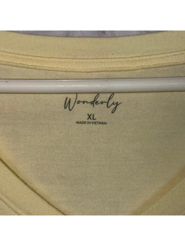 Wonderly Women's Yellow V-Neck T-Shirt - Size XL NWOT - Image 3