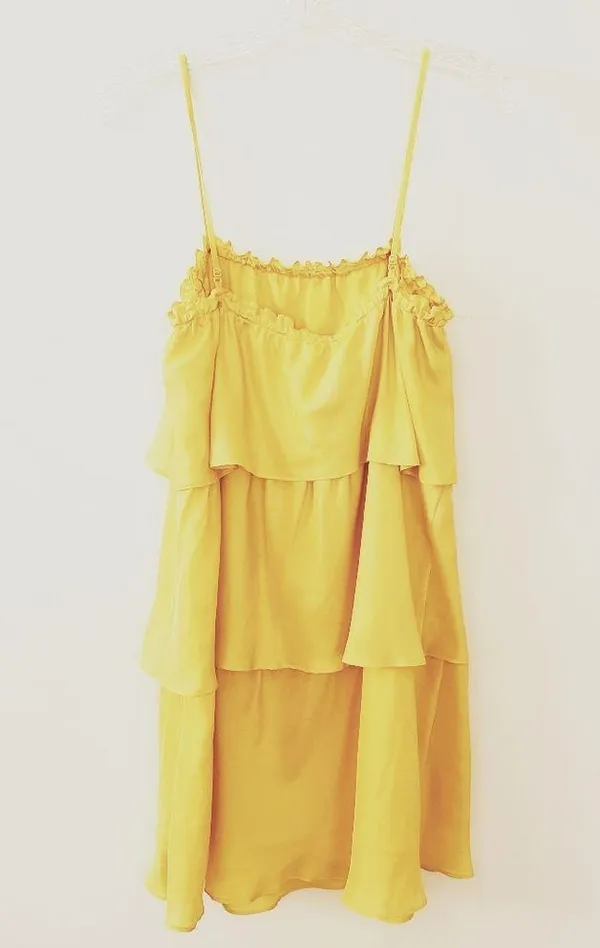 Ella Moss Yellow Ruffle Mini Dress - Image 2