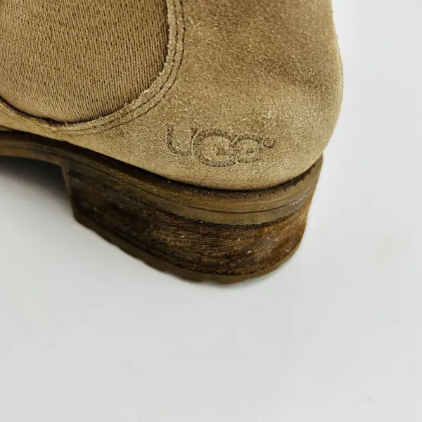 UGG Women’s Brown Suede Chelsea Boots 1009210 Size 7 Fur Lined - Image 5