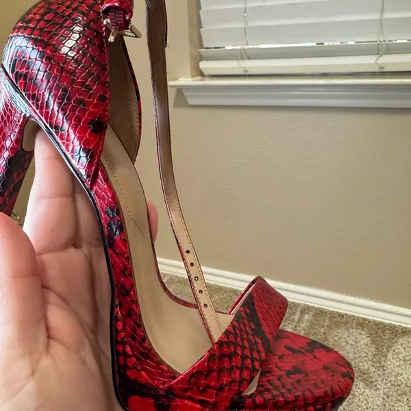 ALDO Red Snakeskin Stiletto Heels | New Without Box | Size 8.5 - Image 6