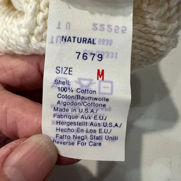 Vintage Woolrich Cable Knit Tunic Sweater Made In USA Women’s M Cotton NEW NOS - Image 9