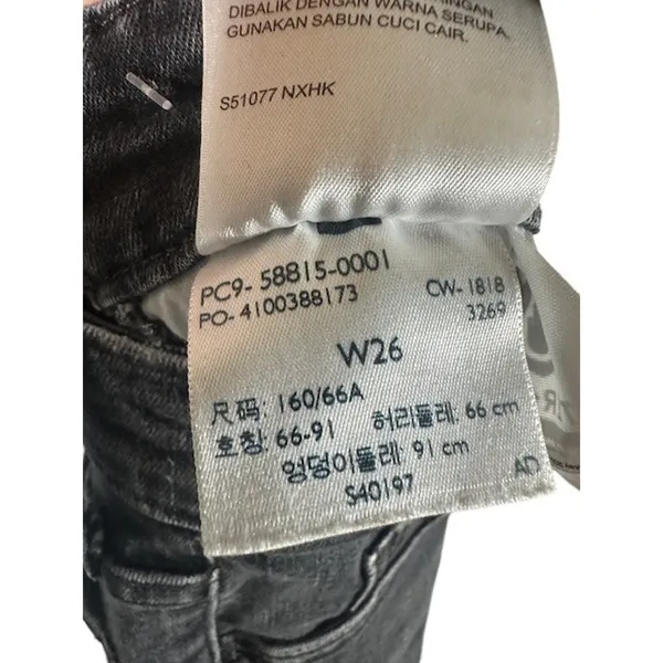 Levi's Black One Piece Carpenter BIB Tapered Leg Denim Jean Overall Women Sz 26 - Image 11