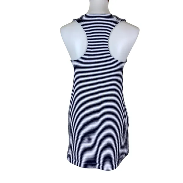Abercrombie YPB Navy White Striped‎ Athletic Tank Dress XS Sport Casual - Image 3