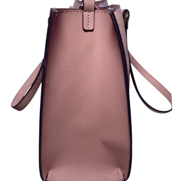 Trina Turk Pink Lattice Handbag with Floral Liner – summer bag - Image 4