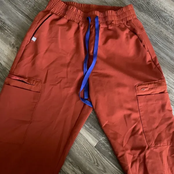 FIGS Jogger Scrub Pants Orange - Image 2