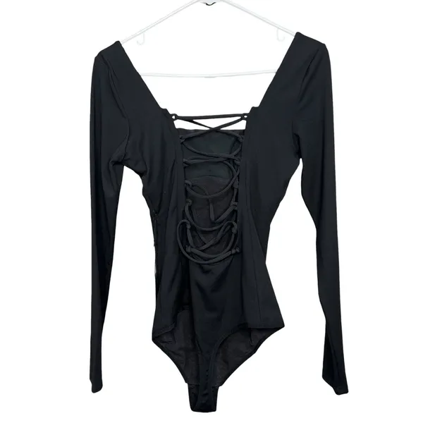 Ta3 LS Squary Bodysuit in Black Size Small - Image 2