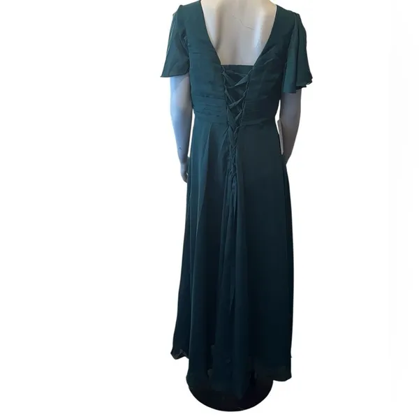 Wear your Love Asymmetrical Ruffled Waist to Hem Green 14 NWT - Image 4