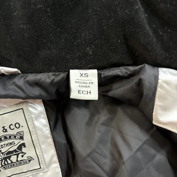 Levi Strauss‎ Co Women's Puffer Jacket Sz XS Silver Color Block Winter Coat - Image 11
