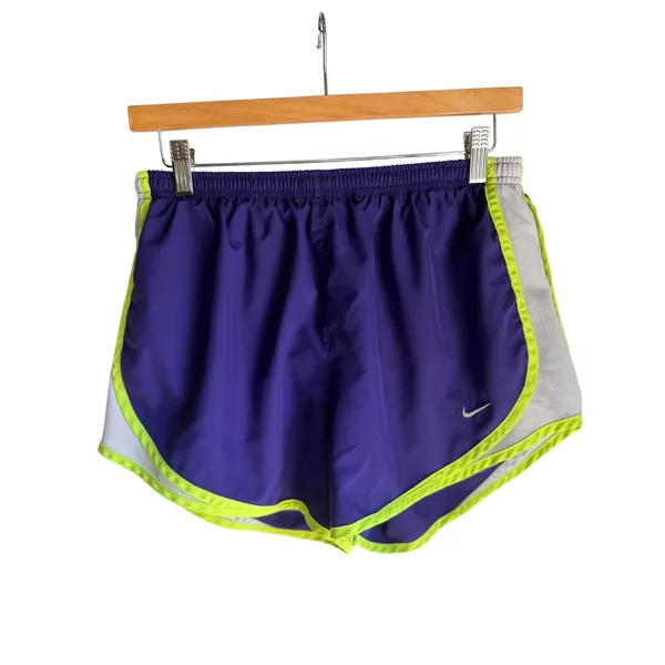 Nike Dri-FIT Tempo Running Shorts Purple Volt White Women's Medium - Image 3