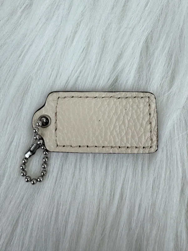 Coach Hang Tag Bag Charm Key Fob Cream 1.75"x1" - Image 2