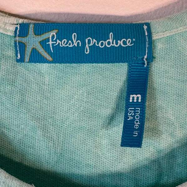 Fresh Produce Teal Fish Print Cotton Midi Dress ASDRISF 21187 Aqua Medium‎ - Image 3