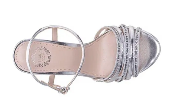 I. Miller Leather Size 9 Womens Sylas Bedazzled Heeled Sandals. New - Image 8