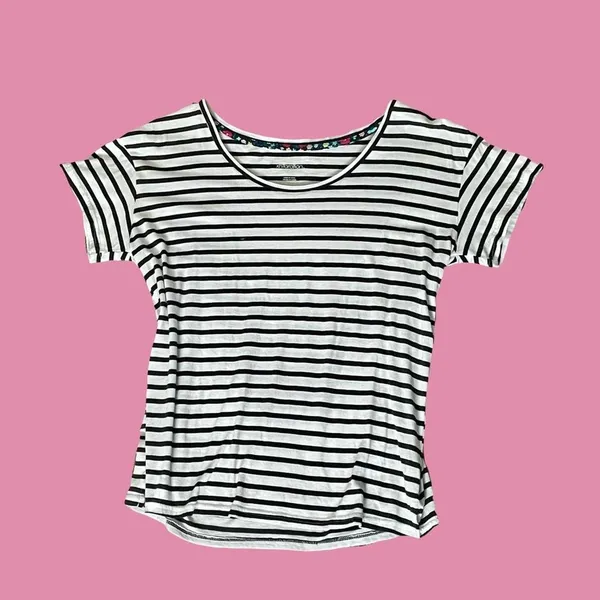 black and white striped pajama top - Image 2