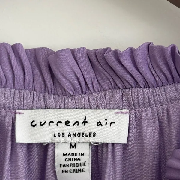 Current Air Ruffle Blouse Purple Lilac Size M - Image 5