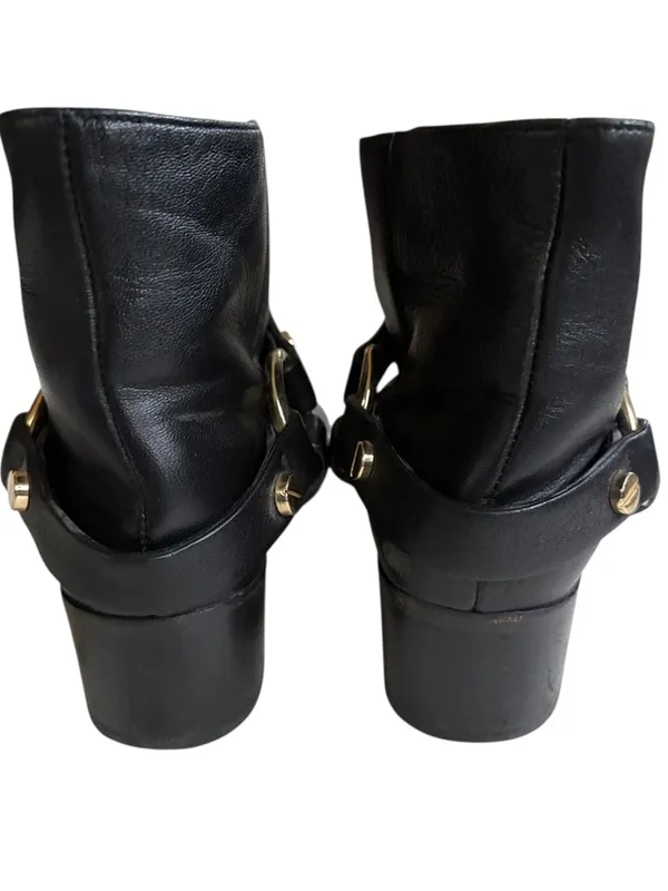 Stuart Weitzman Leather Expert Moto Boots Black Size 6 Retail $595.00 - Image 6