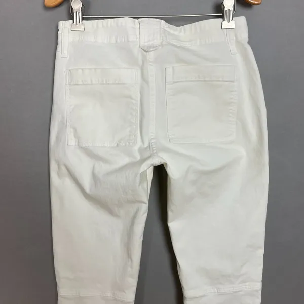 Frame Trapunto Moto Pants Joggers White Zipper Ankle Seam Details Women Size‎ 25 - Image 5