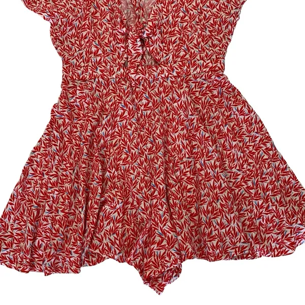 Lulus Romper Small Red Short Sleeve Flowy Summer Party Dressy‎ Chic - Image 3