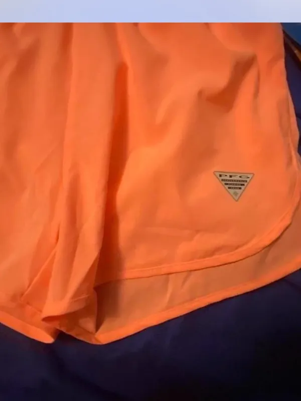 Neon Orange Women’s Athletic Shorts - Columbia - Image 3