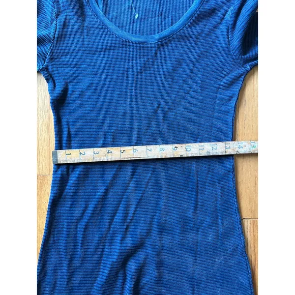 Able Bohemian Textured Knit Thermal Dress With‎ Embroidered Floral Applique S - Image 5