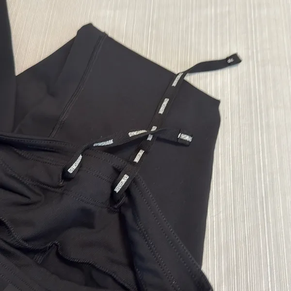 Gymshark Black Training Leggings XS Charcoal B3A3E Activewear‎ Pants - Image 6
