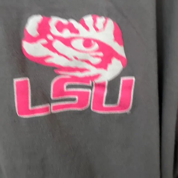 Pressbox LSU Womens Spirit Jersey Style Top Pink Breast Cancer Awareness Large - Image 2