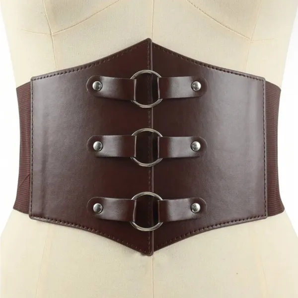 Brown O Ring Corset Belt New - Image 3