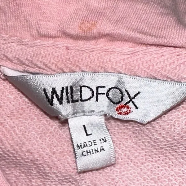Wildfox Tie Dye Hoodie Large Pink Purple‎ Oversized - Image 5