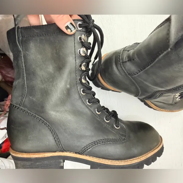 Free People X Jeffrey Campbell Lucca Lace Up Stompy Lugg Sole Boots Sz 6 - Image 14