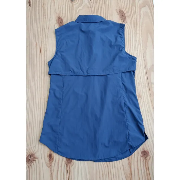Eddie Bauer Women's Sleeveless Hiking Shirt XS Blue Vented Outdoor Travel Top - Image 7