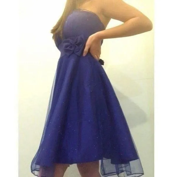 royal blue strapless prom‎ dress Size M - Image 3