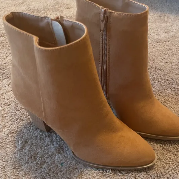 BRAND NEW Suede Booties Size 6 - Image 2