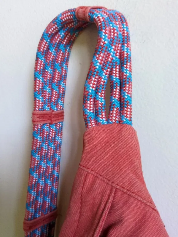 KAVU Rope Sling Backpack Coral Orange Canvas Crossbody Hiking Travel Bag - Image 6