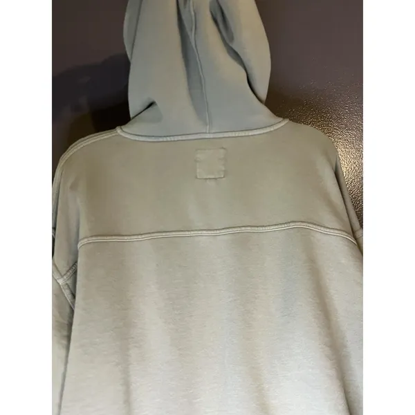 Aerie Hoodie Womens Large Green Full Zip Cropped Terry Cargo Pockets Sweatshirt - Image 6